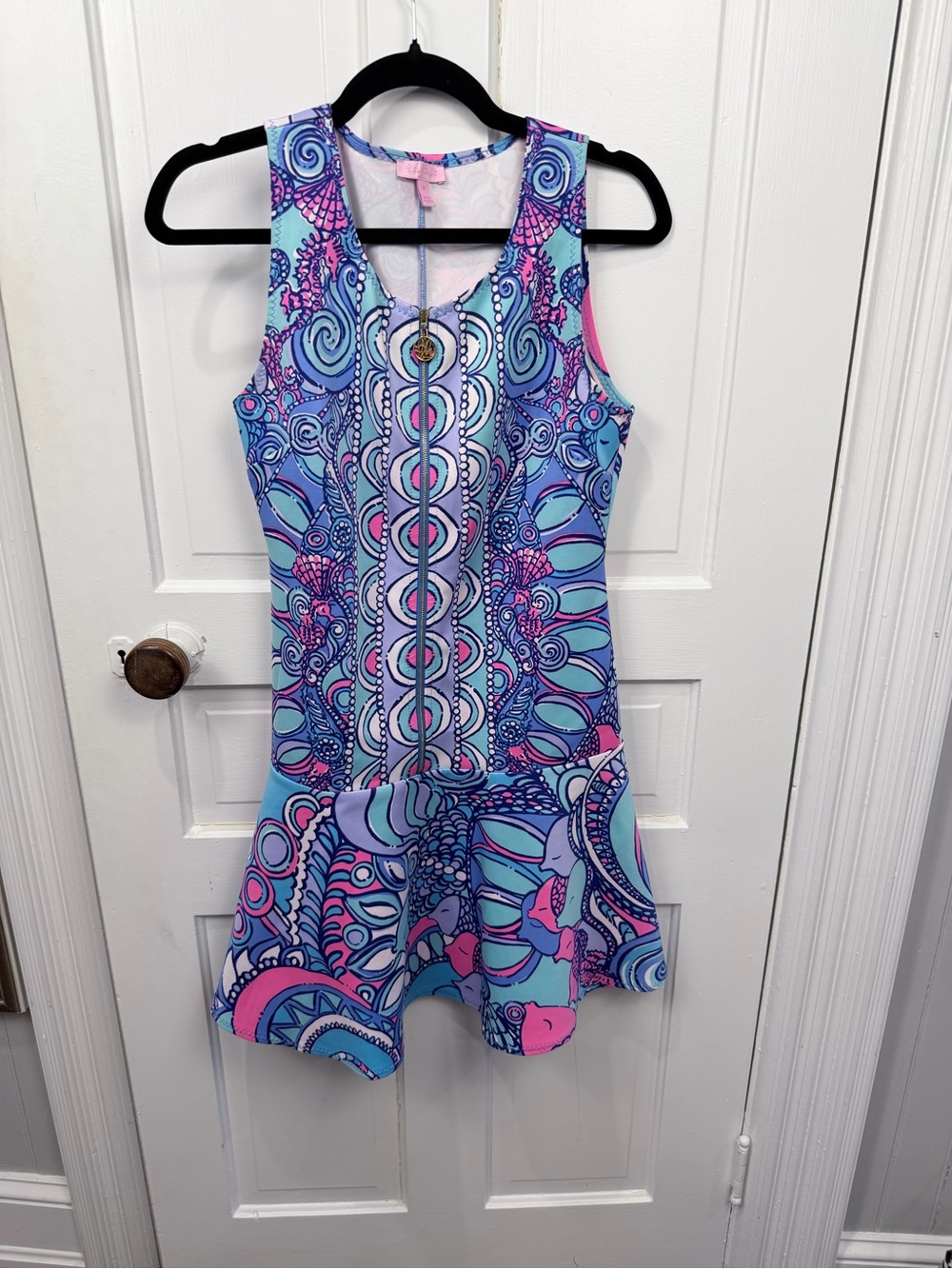 Lilly Pulitzer Blue Pink Purple Patterned Mini Dress